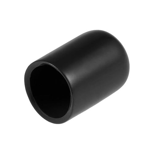 uxcell 80 tapas de goma de 0.472 in de vinilo de identificación redonda tapa tapa de rosca de tornillo protectores negro