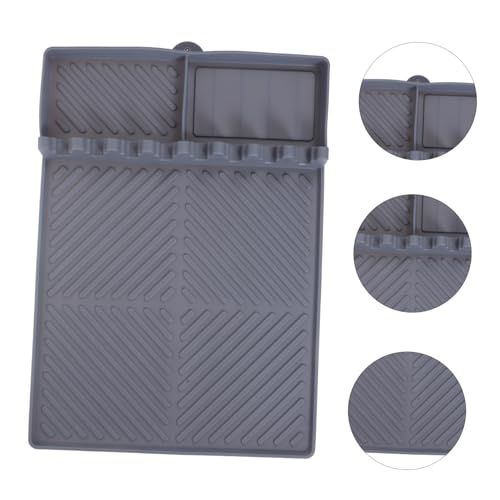 Alfombrilla de silicona resistente para parrilla y soporte lateral de cubiertos 4