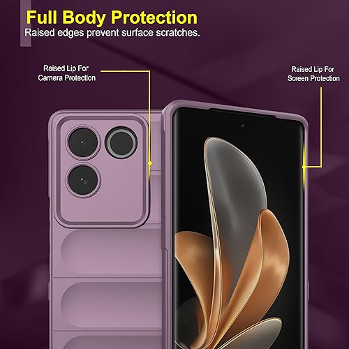 Image of Amazon Basics Back Case Cover for Vivo T2 Pro 5G (Silicone Lavender)