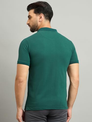 Image of Men's Half Sleeve Solid Cotton Polo T-Shirt | Premium Soft Fabric