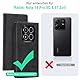 Guisessy Handyhülle für Xiaomi Redmi Note 14 Pro 5G Hülle Leder, Premium Klappbar Flip Wallet Case mit Magnet Kartenfach Standfunktion Schutzhülle für Redmi Note 14 Pro 5G, Schwarz