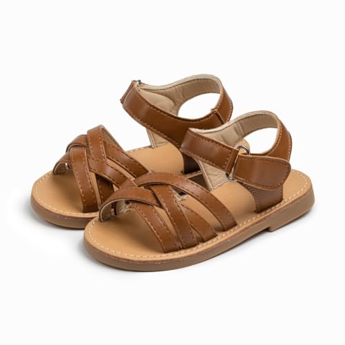 Toddler/Little Girls Summer Sandals Open-Toe Flat Dress Shoes for School Casual Party3