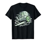 Funny Skeleton Pilot Airplane Lovers Spooky Halloween T-Shirt