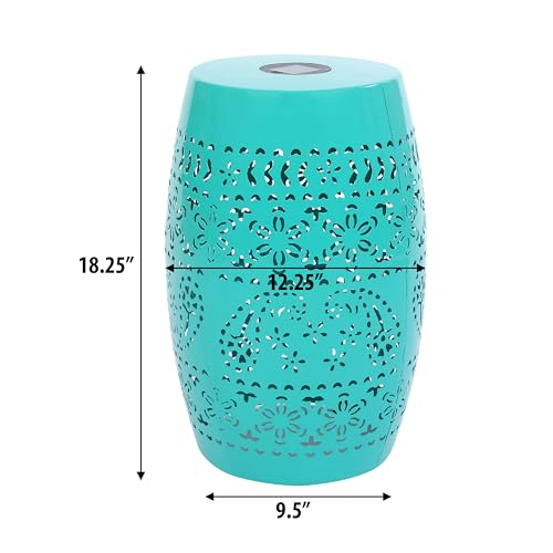 image for Christopher Knight Home Patio Side Table with Solar Powered Light,Outd