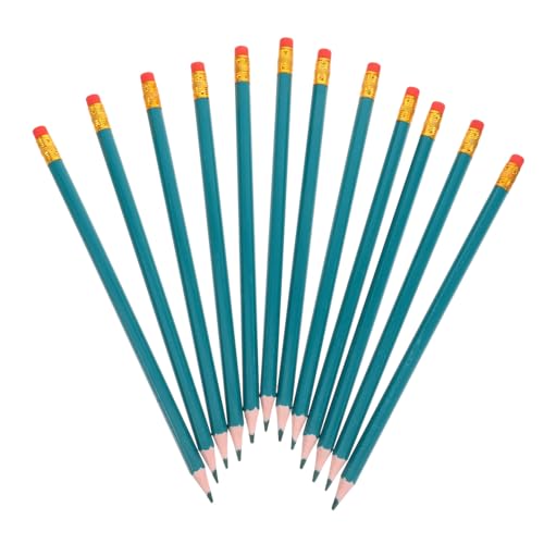 GRIRIW 消せる色鉛筆 12個 六角形木製鉛筆 消しゴム付 色褪せ防止 チェック 地図着色 テスト採点用 絵用鉛筆 学校 オフィス向け