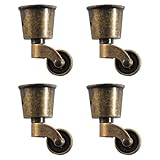 MeevrgR Sofarollen aus Zinklegierung, Sofa-Zubehör, 4 Stück, Holz, Zink, geeignet für Zuhause, einschließlich nordischer Couchtische und Schminktische, rutschfestes Design mit Anti-Rutsch-Design (A)