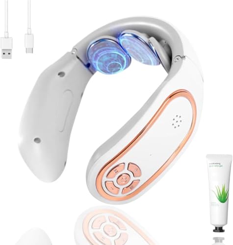 Masajeador Cuello Cervical, 3 Niveles Calefacción A Temperatura Constante Masajeador Eléctrico Portátil 4 Modos De Masaje Por Pulsos 15 Niveles De Intensidad Para El Cuello Y Los Hombros