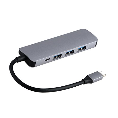 gazechimp Cabo Adaptador HUB De Porta USB 3.0 De Tipo C A 4 Conecte Ao Mouse/Teclado/Telefone