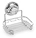 BINO SMARTSUCTION Rust Proof Stainless Steel Shower Caddy, Soap Dish