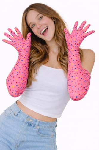 Image of Women's Driving Gloves, Printed Cotton Full Hand Summer Gloves for Protection from Sun Burn /Heat /Pollution (Pack of 1 Pair)
