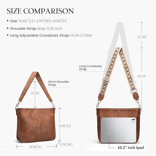 Image of VONAL Hobo Crossbody Bags for Women, Vegan Leather Purses Shoulder Handbags for women PU leather Tote Bags Everyday Purse