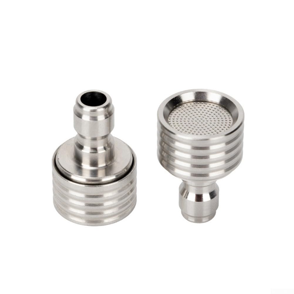 snowchecking Pressure Washer Soft Wash Nozzle Set, 2Pcs Stainless Steel Shower Tips With 1/4inch Quick Connect For Gentle Cleaning(0.5 holes)
