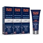 NO HAIR CREW Body Hair Removal Cream for Men Pack of 3 (3 x 200 ml) – For Chest, Back and Underarms – Gentle and Effective Depilation without Cuts or Razor Burn