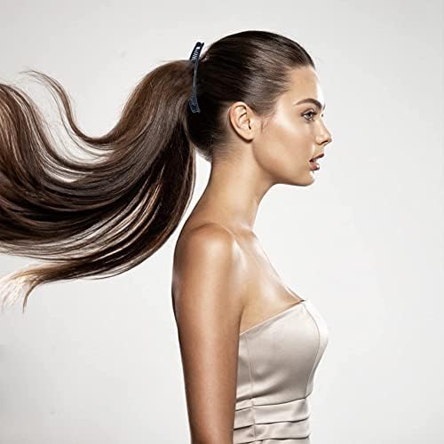 1st Choice 3-Piece Clincher Combs - Banana Combs, Clip Grip Comb, Fishtail Fish Shape Ponytail Comb - Black