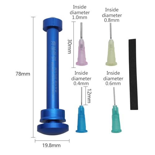 Image of Aluminum Alloy Manual Syringes Dispenser Plunger Tool Solder Flux Pastes Booster for UV Solder Mask Ink Welding Oil Push