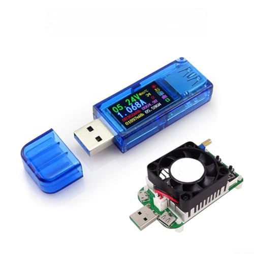 Probador USB Monitor de potencia de corriente de voltaje de alta precisión de 4 dígitos Amplia compatibilidad Protocolos de carga rápida para QC2.0 para memoria de apagado QC3.0 (AT34+LD25)
