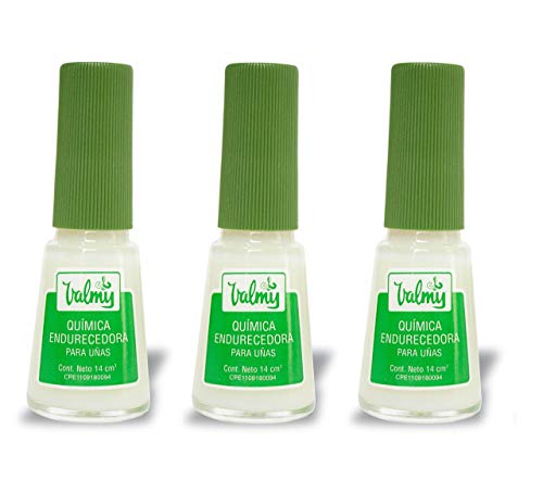 Valmy Quimica Endurecedora Nail Hardener - Strengthener and Protective Polish Treatment for Extra Strong Nails - Pack of 3