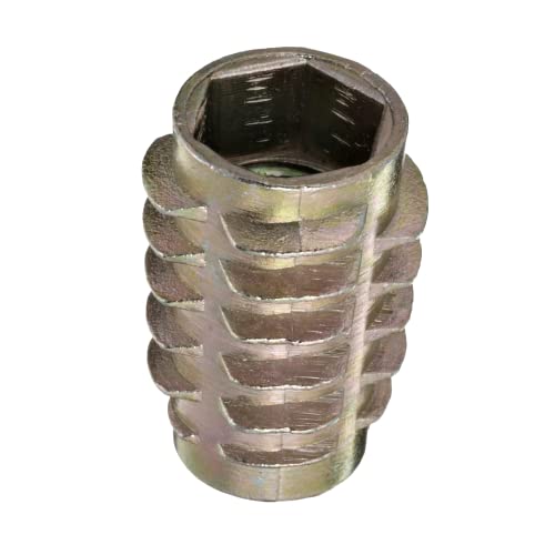 E-Z Insert fileté Lok Zinc Hexagonal 5/16"-18 pour fixation de meubles en bois lot de 50