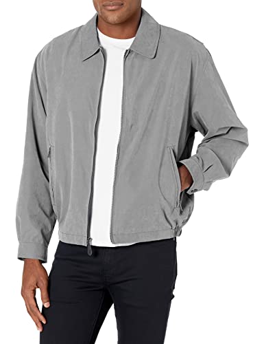 LONDON FOG mens Auburn Zip-front Golf (Regular & Big-tall Sizes) Cotton Lightweight Jacket, Titanium, Medium US