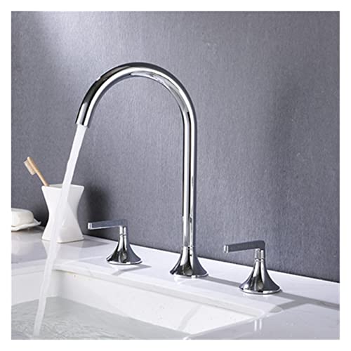 Robinet de rotation répandue laiton or 3 trous pour rénovation et remplacement de mitigeur