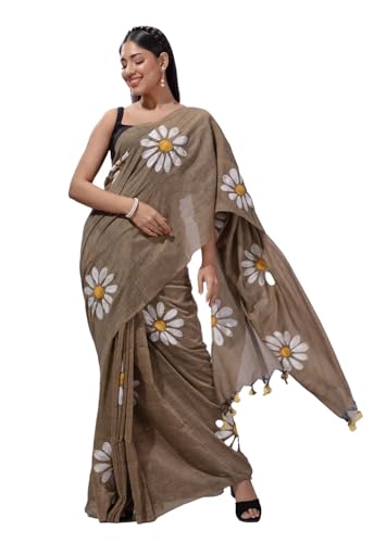 Image of Yashika Women's Georgette Floral Printed Saree With Unstitched Blouse Piece |saree for Women | New Sari | Saree