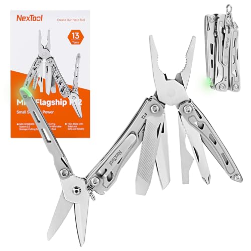 NexTool F12 �~�j�}���`�c�[�� 13-in-1 �L�[�z���_�[�}���`�c�[���i�Z���[�e�b�h�n�T�~�E�t�@�C���t���j���S���b�N�@�\���� �A�b�v�O���[�h�ςݍ�?�f�| 80Cr14Mov �|�� �g�щ\��EDC�E�A�E�g�h�A�EDIY�� �j���ւ̑��蕨��