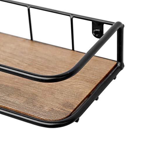 Qeeig Bathroom Shelves Over Toilet - Floating Wall Shelf With Towel Bar Farmhouse Set Of 2, Rustic Brown (Fs626) #TOP5