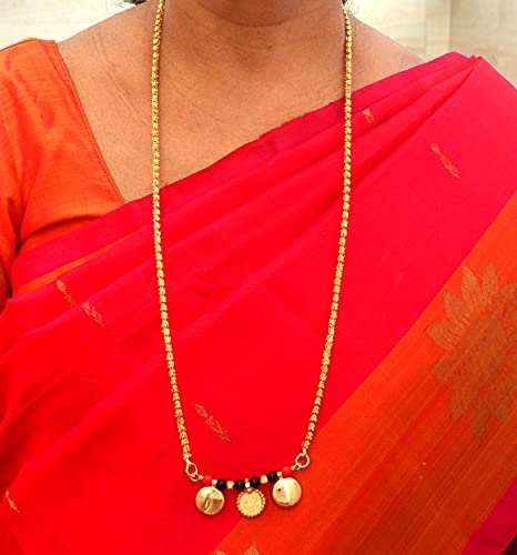 Image of Radha's Creations LONG 30 inch Mangalsutra LONG with Tali One Gram Gold for Women