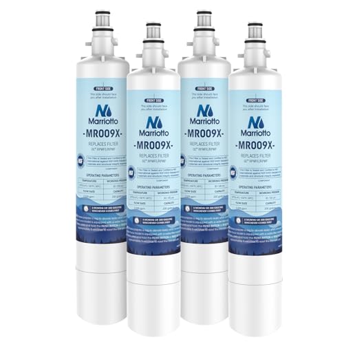 Image of MARRIOTTO Replacement for GE® RPWFE, RPWF (Built-in CHIP) Refrigerator Water Filter, Compatible with GFE28GELDS, PFE28KELDS, PFE28KYNFS, GFD28GELDS, GYE22HMKES, GFE28GYNFS, GFD28GYNFS, Pack of 4