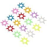 ABOOFAN Glasmarkierer aus Silikon 2 mit 16 Stück Verschleißfest und Geruchlos für Wein Gläser in Bar und Restaurant Kreative Getränkemarker für Party