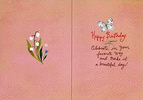 RSVP Birthday Greeting Card by Katie Daisy - Folk Art Birds : May Your Heart Be Light - Image 2