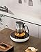 ZENS Design Glass Teapot with Infuser, 23 oz Small Loose Leaf Tea Steeper Pot with Stainless Steel Spout for Hot Tea Steeper, Oval Handle Clear Tea Pot with infusers for Loose Tea Lovers Gifts