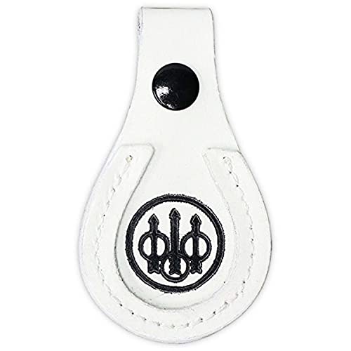 Beretta Trident Logo 7mm Rugged Leather Protective Barrel Rest Toe Pad, White