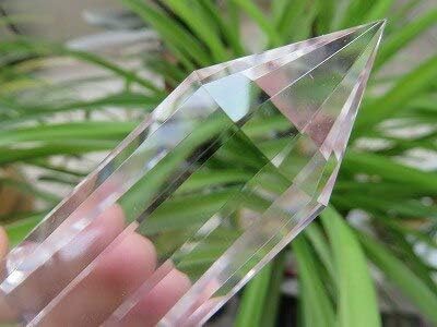 Miniatura 5 de 3.77 oz 12 lados estilo Vogel claro cuarzo cristal varitas punto zhenghong