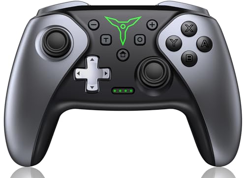 HELLCOOL Switch Controller, Kabellos für Switch/Lite/OLED Konsole, Pro Controller mit Macro/Turbo/Aufwachfunktion, Präzise Steuerung, Dual Motors Vibration, 15 Std Spieldauer