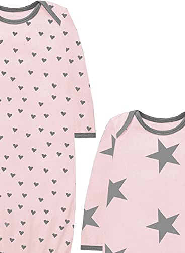 Image of A.T.U.N. (ALL THINGS UBER NICE) Unisex Kids Cotton Full Length Printed Gown | Maxi Nightdress for Baby Boys and Girls (2 Piece Set)