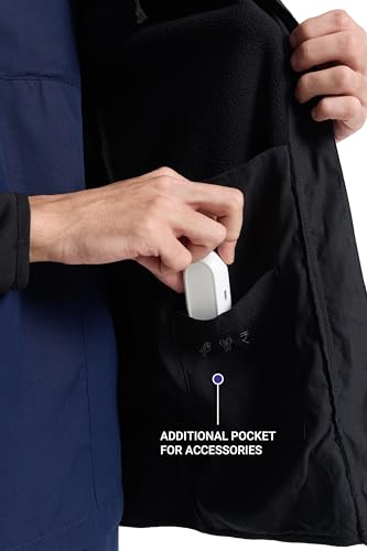 Image of KNYA DRIFT Jacket - Black | Premium Polyester Fleece with Ecolite Fabric | Men
