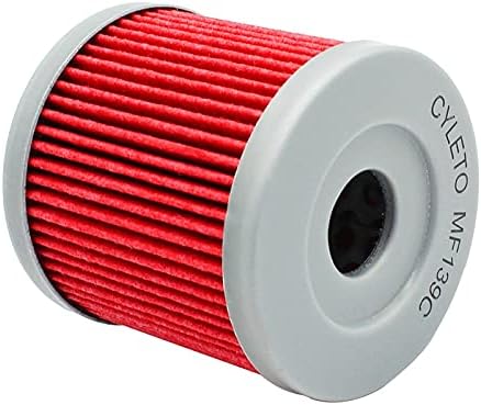 Motorcycle Parts Oil Filter For Kawasaki KFX400 KFX 400 2003-2006 KLX 400SR KLX400SR KLX400R KLX400R 2003 (Color : 1pc-red)