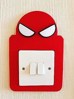 3D Marvel Spiderman Light Switch Sticker, Made from Premium Quality Felt, Must Have for All Spiderman Fans! Boys Girls Children Kids Room Decor