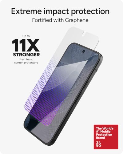 Image of ZAGG XTR5 Google Pixel 11 Pro XL Screen Protector | 11x Stronger Impact Protection, Sleep Better Eyesafe Blue Light Filter, Anti-Reflective, InvisibleShield, Easy Installation