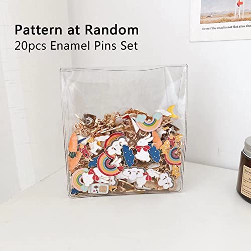 20Pcs Enamel Pins For Backpacks Cute Lapel Pins Bulk Set Cool Hats Jackets Pins Funny Brooch Women Gift Random Style No Duplicates #TOP1
