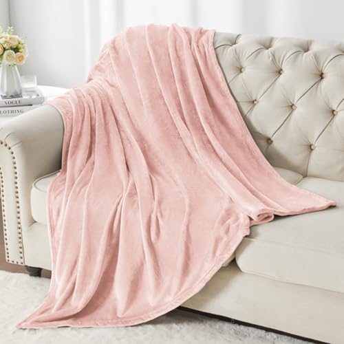 Image of BEDELITE Fleece Blanket Pink Morn Throw Blankets for Couch & Bed, Luxury Plush Cozy Fuzzy Blanket 50 inch x 60 inch, Super Soft Warm Lightweight Throw Blanket for Travel Camping