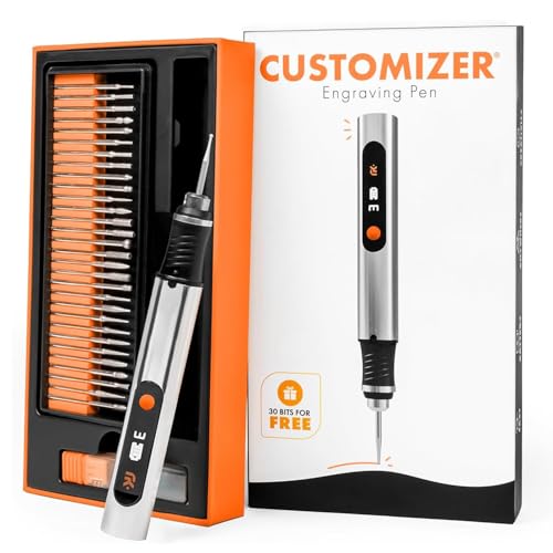 Resparked Cordless Rechargeable Engraving Pen - 50+ Surfaces Compatible 30 Free Bits & Mastery Guide Included Beginner-Friendly for Artists & DIY Enthusiasts