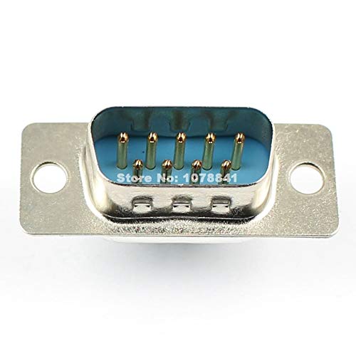 Gimax 100 Pcs Per Lot D-SUB DIP 9 Pin Male Solder Type Straight Round Pin Adapter Connector Socket 2 Rows