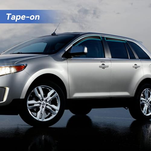 Image of Window Visors Rain Guards for 2007-2014 Ford Edge, Out-Channel Window Vent Wind Deflectors Visors Shades for 2007-2015 Lincoln MKX