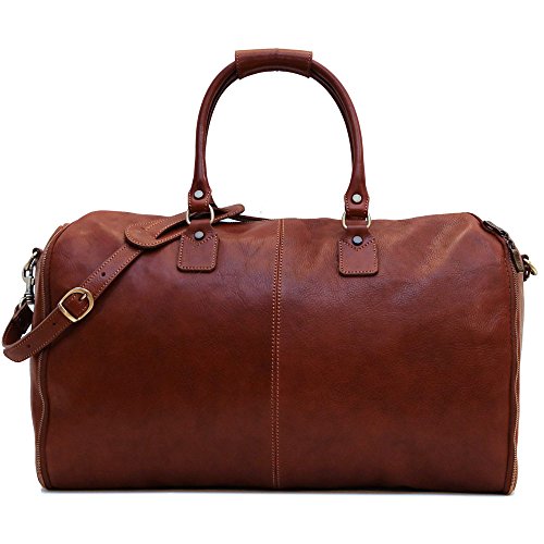 Convertible Full Grain Leather Garment Duffle Bag - Floto Roma