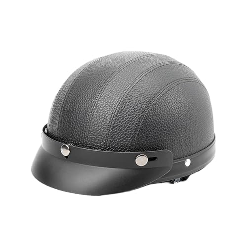 Casco motocicleta vintage media cara con seguridad ABS unisex