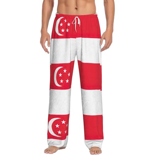 Pantalon de pyjama en flanelle pour homme chic imprimé Singapour