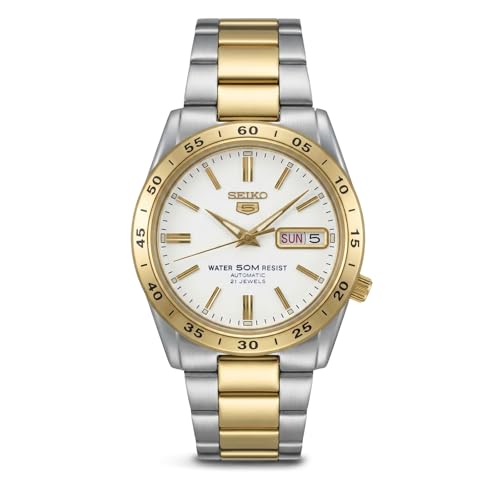Image of SEIKO Automatic Watch for Men 5-7S Collection | Day /date Calendar, Luminous Hands, Stainless Steel Case & Bracelet, Black Dial, 7S26 Automatic Movement, 30M Water-Resistant