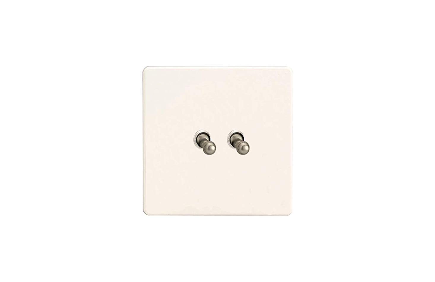 Varilight White - 2G 1 Or 2W 10A Classic Toggle Switch Dimension Screwless Premium - Xdqt2s